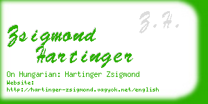 zsigmond hartinger business card